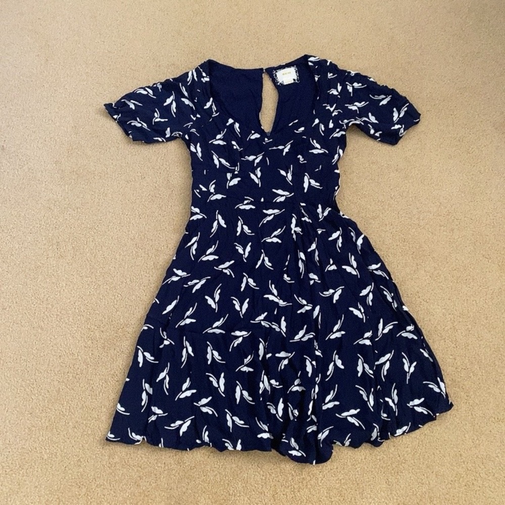 Maeve Navy Butterfly Sweetheart Dress